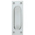 Hafele Square Flush Pull for Wood/Solid Sliding Doors, Without Keyhole, Polished Stainless Steel