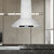 Hauslane Chef Series IS-500 30'' Convertible Ducted Stainless Steel Island Range Hood, Installed View