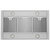 Hauslane Chef Series IS-700 36'' Convertible Island Stainless Steel Range Hood w/ Dual Controls, LED, Baffle Filter, Baffle Filter View