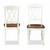 Home Styles Monarch Double X-back Dining Chairs, Oak and White, Set of 2