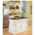 Home Styles Monarch Kitchen Island with Granite Top, Antique White Sanded Distressed Finish