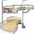 Hardware Resources 15" Blind Corner Swing Out Left Handed Unit, Maple Laminated Non-Slip Shelves with Polished Chrome Edging