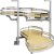Hardware Resources 15" Blind Corner Swing Out Right Handed Unit, Maple Laminated Non-Slip Shelves with Polished Chrome Edging