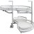 Hardware Resources 18" Blind Corner Swing Out Right Handed Unit, White Laminated Shelves with Powder Coated Grey Edging              