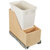 Hardware Resources CAN-WBMS35V Series White Birch Wood Bottom-Mount Soft-Close Bathroom Vanity Base Cabinet Rollout with Single 35 Quart Waste Bin, Base Unit w/ White Bin for Hinged Doors Back View