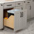 Hardware Resources CDM-WBMD3521 Series White Birch Wood Bottom-Mount Soft-Close Trash Can Rollout with Double 35 Quart Waste Bins For Door Mounting, Base Unit w/ Black Bin In Use Kitchen View