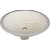 Hardware Resources 15" Diameter x 12" D Parchment Oval Undermount Porcelain Sink Basin, 15" W x 12" D x 6-1/8" H