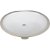Hardware Resources 19-1/2" Diameter x 16-1/2" D White Round Undermount Porcelain Sink Basin, 19-1/16" W x 15-3/4" D x 6-7/8" H