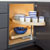 Hardware Resources Half-Moon Lazy Susan 2-Shelf Set with Wood Trays