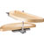 Hardware Resources Half-Moon Lazy Susan 2-Shelf Set with Wood Trays