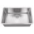 Hardware Resources 32" Wide 16 Gauge 304 Stainless Steel Fabricated Kitchen Sink, Bowl Measurements: 30" W x 17" W x 10" H, 32" W x 19" D x 10-3/8" H