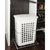 Hardware Resources Pullout Hamper with Lid and Full Extension Slides, White Plastic, Chrome Wire Pullout System, 19-3/16"W x 13-3/4"D x 22-11/16"H
