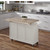 White w/ Wood Top In Use - Drop Leaf Up