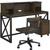 Desk, Hutch, File Cabinet, and  Swivel Chair