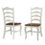 Home Styles #HS-5518-802, The French Countryside Oak and Rubbed White Dining Chair, 18-3/4" W x 21-1/2" D x 40" H, Per Pair