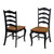 Home Styles #HS-5519-802, The French Countryside Oak and Rubbed Black Dining Chair, 18-3/4" W x 21-1/2" D x 40" H, Per Pair