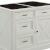 Home Styles Seaside Lodge Kitchen Island in Hand Rubbed White, 47" W x 30" D x 36" H