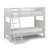 Home Styles Naples Collection Twin Over Twin Bunk Bed in Off White, 77" W x 44" D x 64-3/4" H