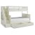 Home Styles Naples Collection Twin over Full Bunk Bed with Steps & Lower Storage Drawers in Off White, 94-1/2" W x 57" D x 64-3/4" H
