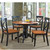 5-Piece Round Pedestal Dining Sets in White & Ebony/Wood Finishes by Home Styles