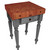 John Boos Rustica Kitchen Island with 4" Thick Cherry End Grain Top, Slate Gray, 30"W, 1 Drawer