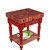 John Boos Rustica Kitchen Island with 4" Thick Cherry End Grain Top, Barn Red, 30"W, 1 Drawer & Shelf