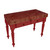 John Boos Rustica Kitchen Island with 4" Thick Cherry End Grain Top, Barn Red, 48"W, 2 Drawers