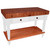 John Boos Rustica Kitchen Island with 4" Thick Cherry End Grain Top, Alabaster, 48"W, 2 Drawers & Shelf