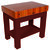 John Boos Homestead Block Work Table w/ 5" Thick American Cherry End Grain Top and Barn Red Base, 36" W x 24" D x 34" H