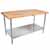 1-3/4" Thick Maple Top Kitchen Islands with Galvanized Base and Shelf by John Boos