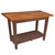 Walnut Stain Oak Table w/ 1 Shelf