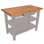 Useful Gray Stain Oak Table w/ 2 Shelves