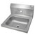 John Boos Pro Bowl Fabricated Space Saver Wall Mount Hand Sink, Stainless Steel, Splash Mount Faucet Hole Centered (Faucet Not Included), 14"W x 10"D x 5"H, 1-7/8" Drain