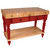 48'' Barn Red Work Table with Shelf
