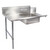John Boos Pro Bowl "Soiled Straight Dishtable" for Left or Right Side with Stainless Steel Legs & Stainless Steel Top