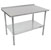 John Boos ST4R1.5-GS Series 14-Gauge Stainless Steel Top Work Table in Multiple Sizes with 1-1/2" Riser, Adjustable Galvanized Legs & Shelf, Knocked Down Options