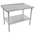 John Boos ST4R1.5-SS Series 14-Gauge Stainless Steel Top Work Table in Multiple Sizes with 1-1/2" Riser, Adjustable Stainless Legs & Shelf, Knocked Down Options