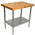 2-3/4" Thick Maple Top Kitchen Islands with Stainless Steel Base and Shelf by John Boos