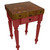 John Boos Rustica Kitchen Island with 4" Thick Walnut End Grain Top, Barn Red, 30"W, 1 Drawer
