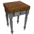 John Boos Rustica Kitchen Island with 4" Thick Walnut End Grain Top, Slate Gray, 30"W, 1 Drawer