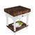 John Boos Rustica Kitchen Island with 4" Thick Walnut End Grain Top, Alabaster, 48"W, 2 Drawers