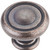 Jeffrey Alexander Bremen 1 Collection 1-1/4" Diameter Round Button Cabinet Knob in Distressed Oil Rubbed Bronze