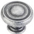 Jeffrey Alexander Bremen 1 Collection 1-1/4" Diameter Round Button Cabinet Knob in Distressed Antique Silver