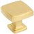 Jeffrey Alexander Renzo Collection 1-1/4" Square Cabinet Knob, Brushed Gold