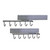 Sliding Belt Rack, Polished Chrome, 6 Belt Hooks, 11-5/8" Length, 50mm Spacing
