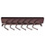 Sliding Tie Rack, Brushed Oil Rubbed Bronze, 6 Sets of Pegs to Hold 12 Ties, 11-5/8" Length