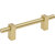Jeffrey Alexander Larkin Collection Cabinet Bar Pull in Brushed Gold, 6-1/8'' W x 1-7/16'' D, Center to Center: 96mm (3-3/4'')