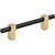 Jeffrey Alexander Larkin Collection Cabinet Bar Pull in Matte Black with Brushed Gold, 6-1/8'' W x 1-7/16'' D, Center to Center: 96mm (3-3/4'')
