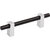 Jeffrey Alexander Larkin Collection Cabinet Bar Pull in Matte Black with Polished Chrome, 6-1/8'' W x 1-7/16'' D, Center to Center: 96mm (3-3/4'')