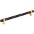 Jeffrey Alexander Key Grande Collection 9-1/8'' W Bar Cabinet Pull in Matte Black with Brushed Gold, 192mm (7-9/16'') Center-to-Center, Product Angle View